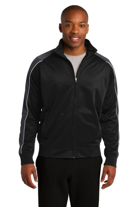 Sport-Tek Men’s Piped Tricot Track Jacket