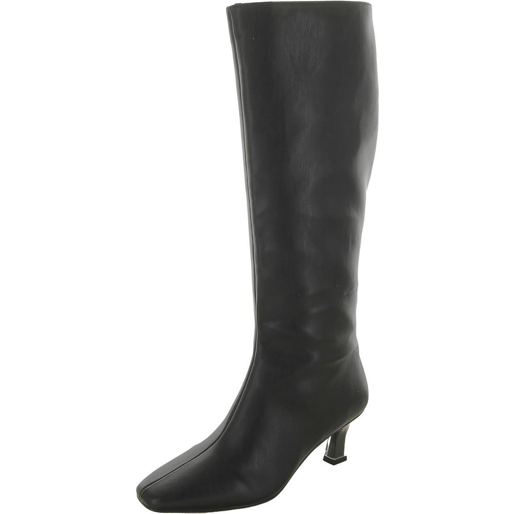 The Zaharrah Faux Leather Square Toe Knee-High Boots