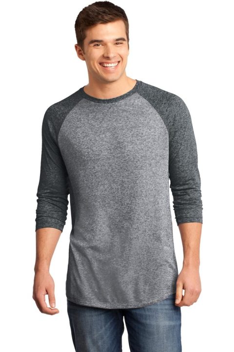 District Young Men’s Microburn 3/4-Sleeve Raglan Tee. DT162