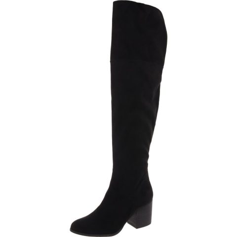 Slit Faux Suede Over-The-Knee Boots