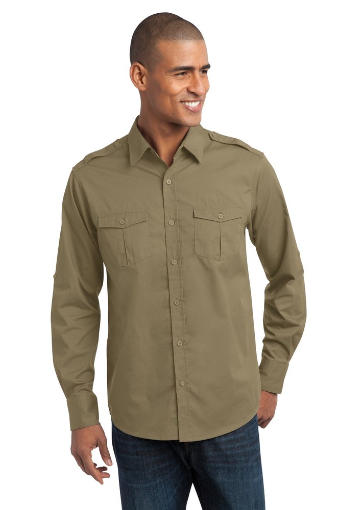 Port Authority Men’s Stain-Release Roll Sleeve Twill Shirt. S649