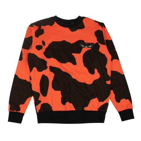Men’s Black And Orange Camouflage Sweatshirt
