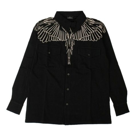 Men’s Black Wings Button Down Shirt
