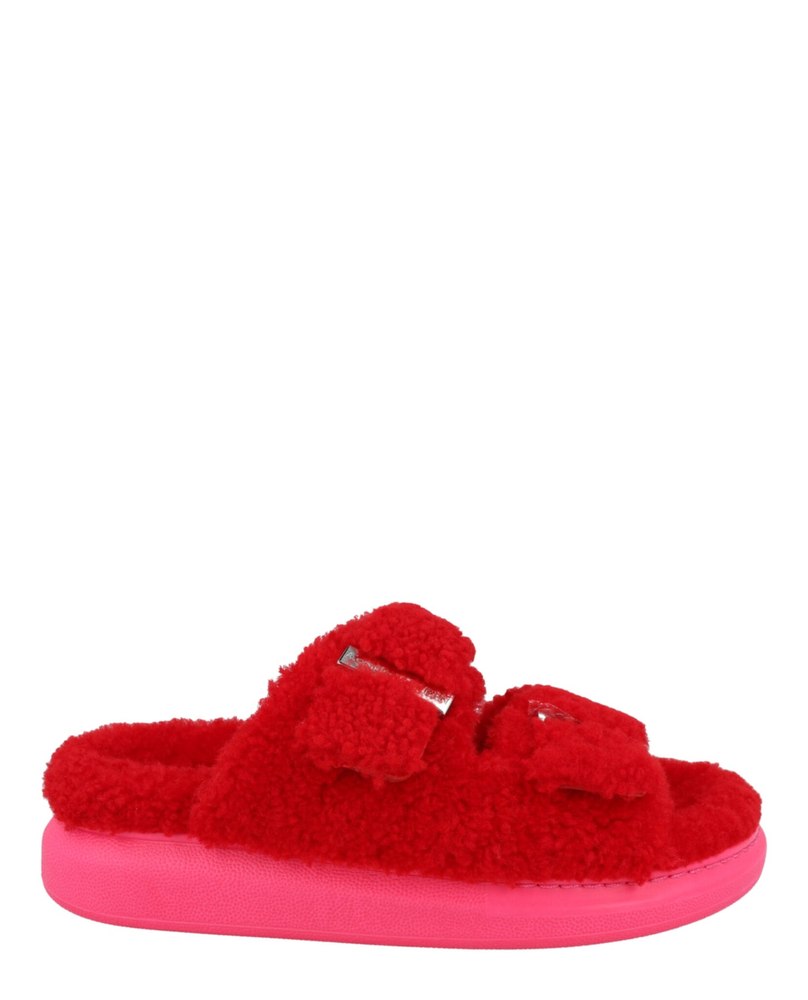 Shearling Slide Sandals