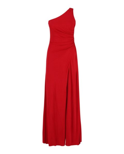 Asymmetrical Draped Jersey Dress