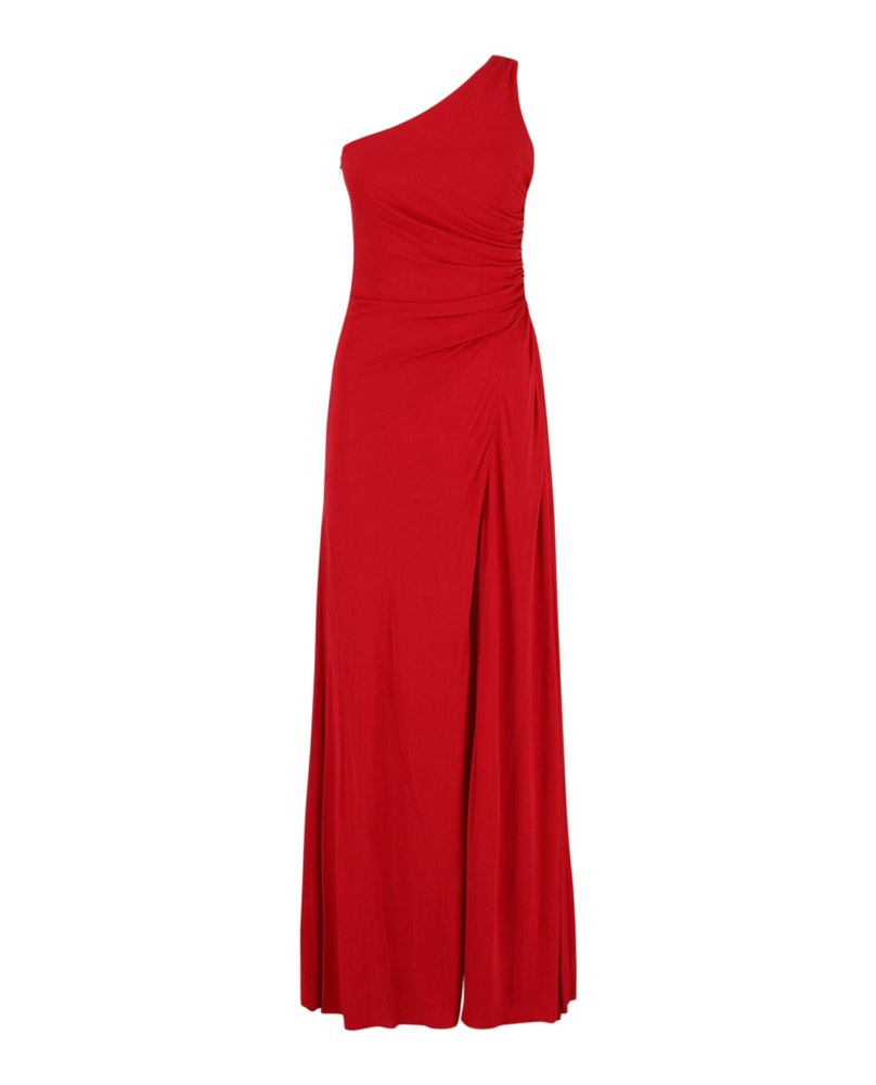 Asymmetrical Draped Jersey Dress
