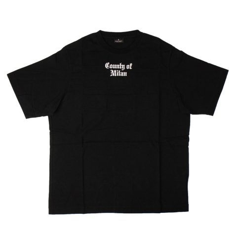 Men’s Black Cotton Nine Flags Short Sleeve T-Shirt