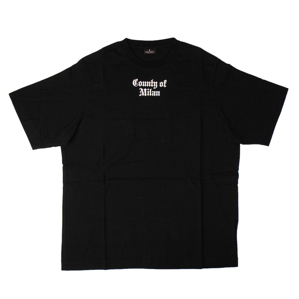 Men’s Black Cotton Nine Flags Short Sleeve T-Shirt