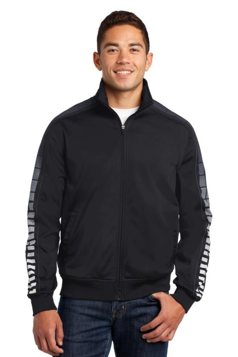 Sport-Tek Men’s Dot Sublimation Tricot Track Jacket. JST93