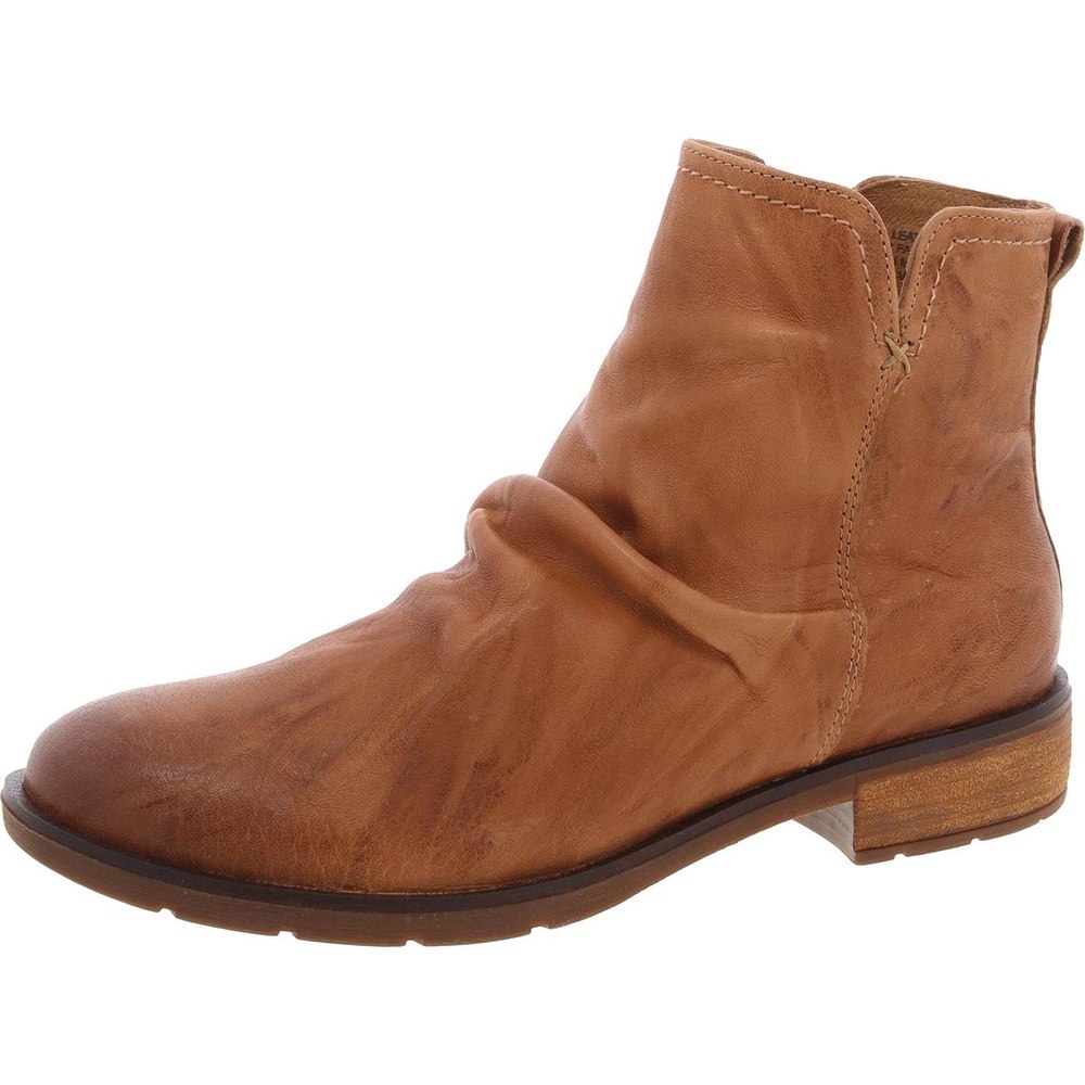 Zipper Faux Leather Ankle Boots