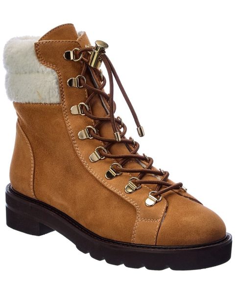 Stuart Weitzman Suede & Shearling Bootie