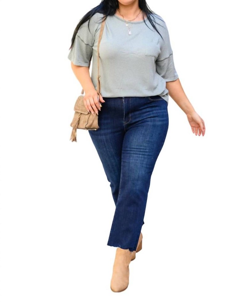 Sofia Mid-Rise Jeans In Dark Wash 7732507705404