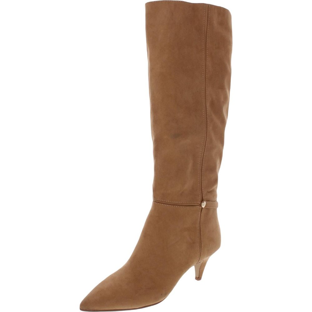 Abbot Faux Suede Kitten Heel Knee-High Boots