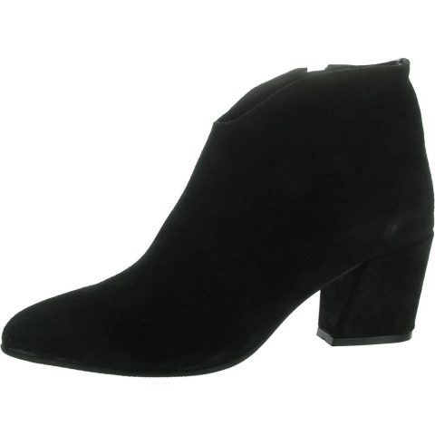 Sophie Zipper Suede Ankle Boots