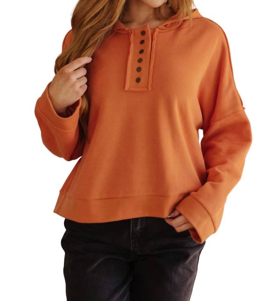 Throwback Heartthrob Hoodie In Orange 7732510752828