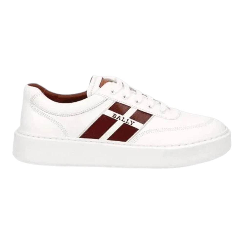Bally Coby 6240536 Men’s White Lamb Leather Sneakers Size 11.5