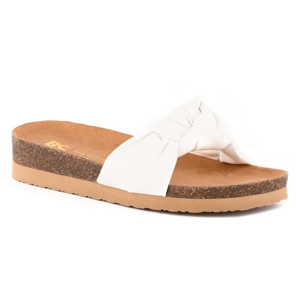 Reunion Faux Suede Slip On Wedge Sandals