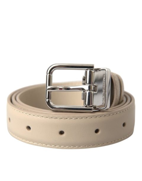 Dolce & Gabbana Calfskin Leather Metal Buckle Women’s Belt 7732517011516
