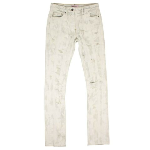 Women’s Blue And White Tie Dye Distressed Jeans