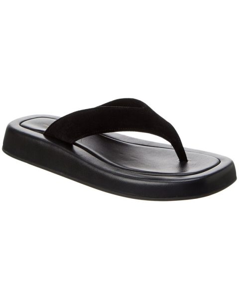 The Row Ginza Velvet Platform Sandal