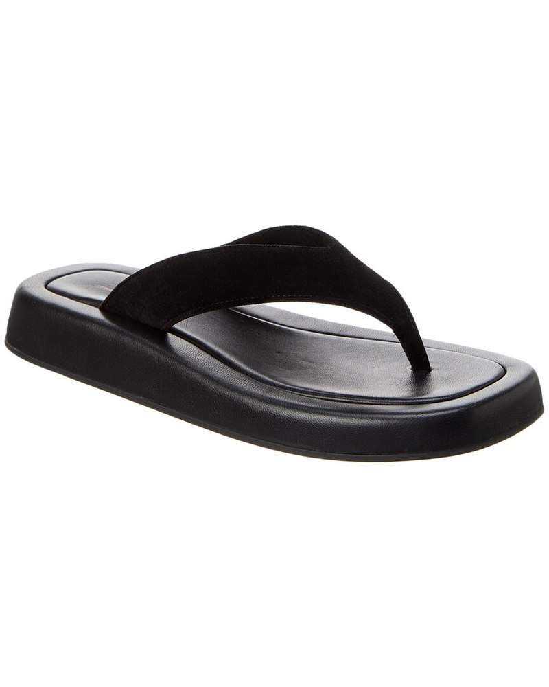 The Row Ginza Velvet Platform Sandal