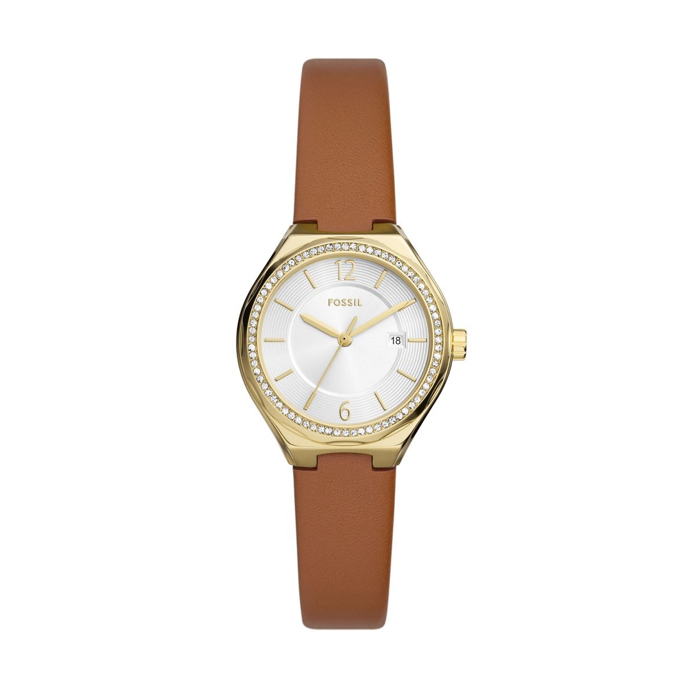 Fossil Women’s Eevie Three-Hand Date, Gold-Tone Stainless Steel Watch