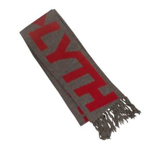 A-COLD-WALL* Men’s Intarsia Fringed Scarf – Gray And Red