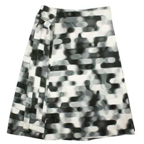 Women’s Black/White Faded Dots Wrap Skirt