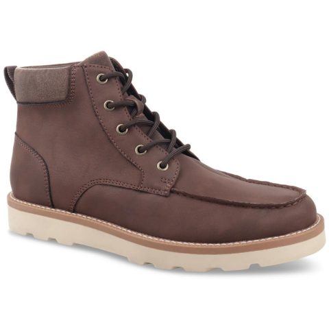 Clifton Faux Leather Moccasin Toe Chukka Boots