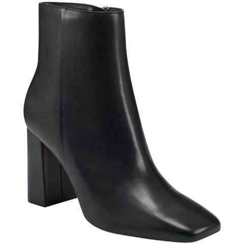 Nebula Leather Block Heel Ankle Boots