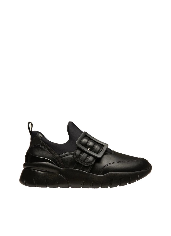 Bally Brinelle 6239651 Women’s Black Calf Plain Leather Sneakers