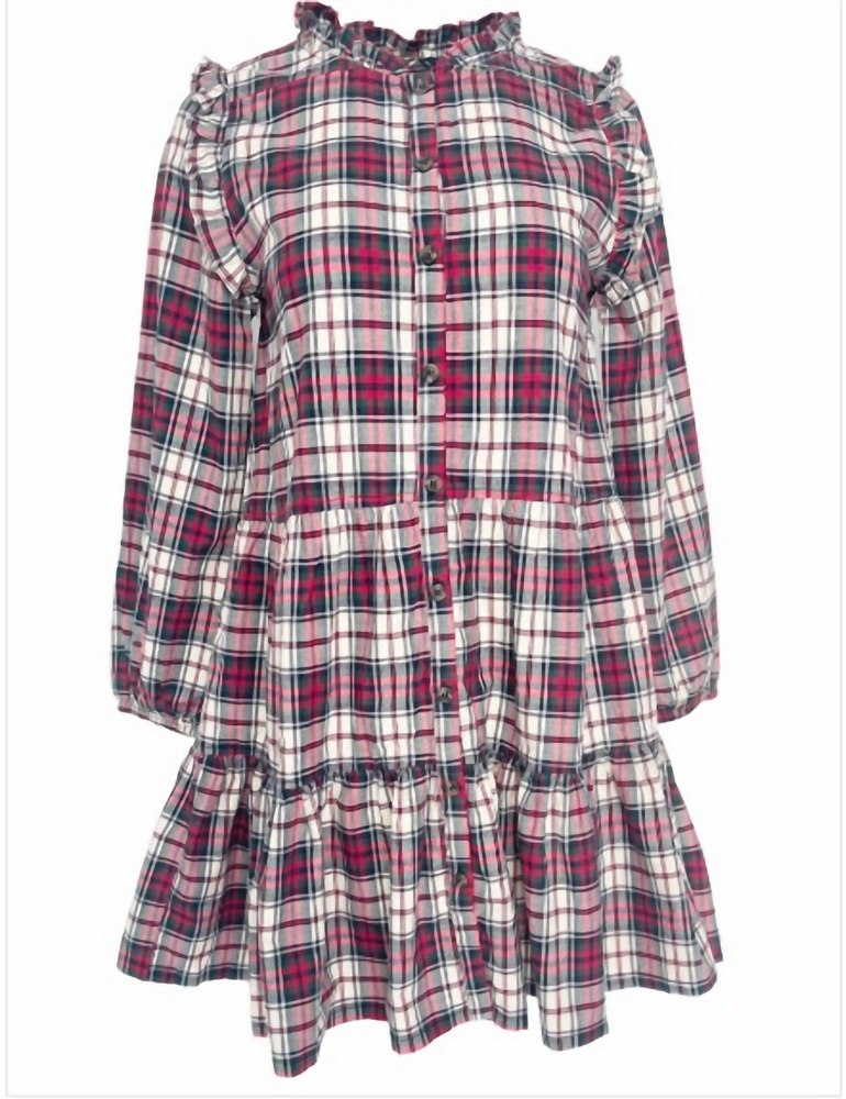 Kalani Dress In Holly Tartan
