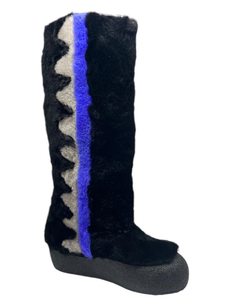 Bally Chiora 6228435 Women’s Black/Blue Fur Boots
