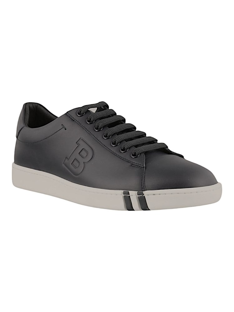 Bally Asher 6205249 Men’s Black Calf Plain Leather Sneakers US 13