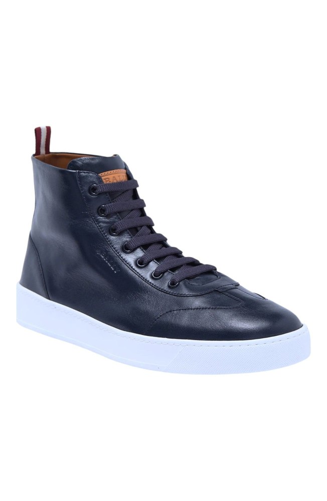 Bally Bruce 6230481 Men’s ink High-Top Leather Sneakers Size 6 US