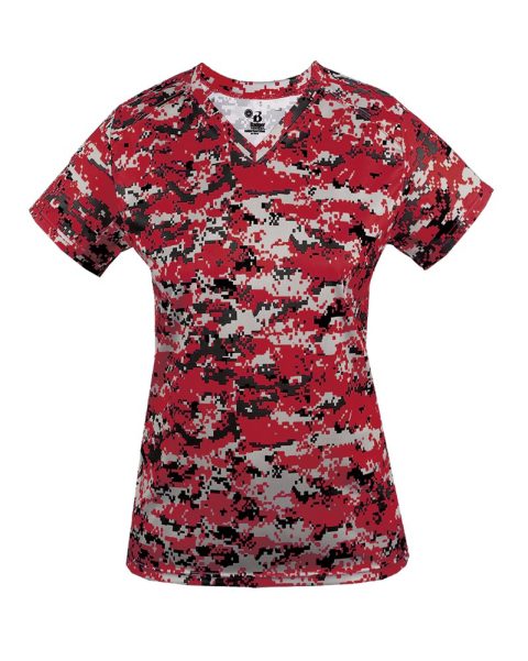 Badger Women’s Digital V-Neck Tee