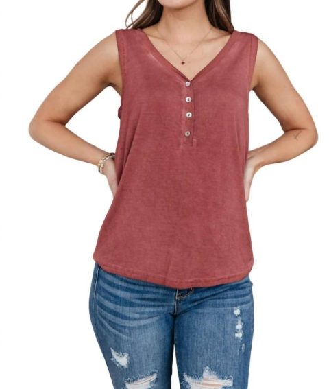 Functional Buttons Tank In Desert Roses 7732523958332