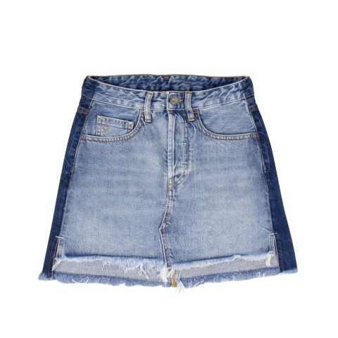Vintage Wash Denim Mini Skirt – Blue