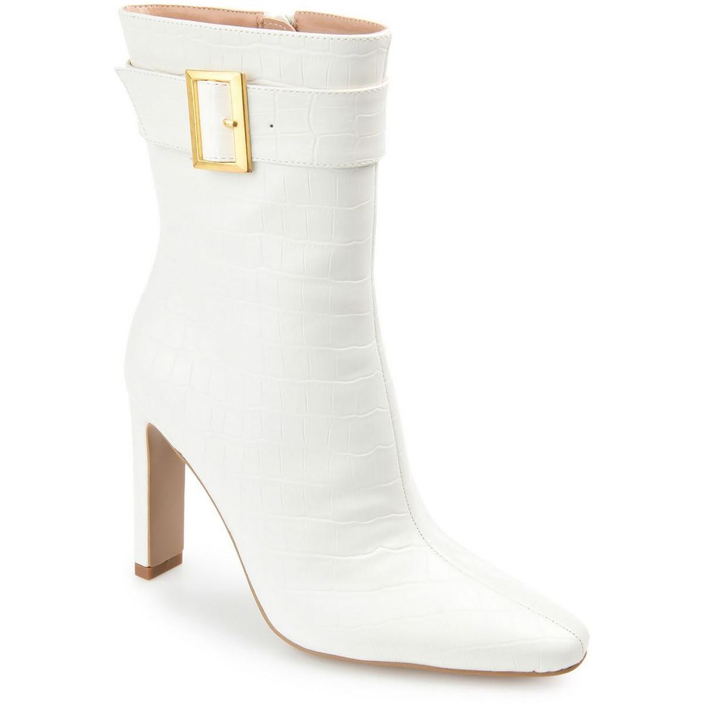 Elanie Faux Leather Pointed Toe Ankle Boots