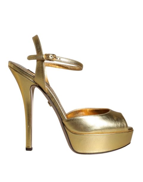 Dolce & Gabbana Bette Leather Heels Sandals Women’s Shoes (Pre-Owned)