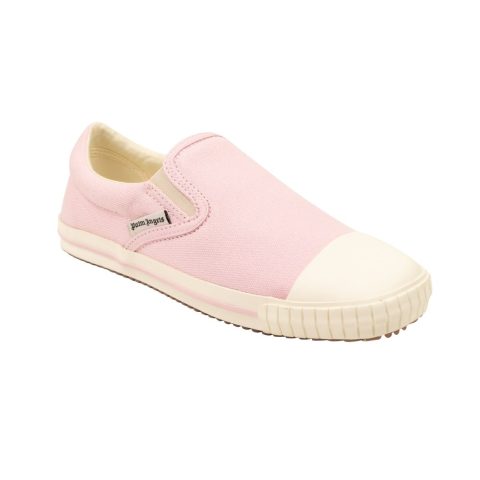 Pink Vulcanized Square Slip On Canvas Sneakers