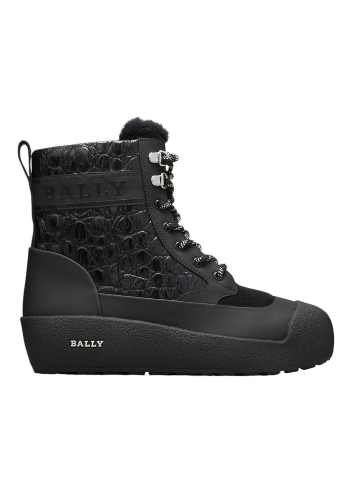 Bally Cuby 6234584 Men’s Curling Shearling-Lined Suede & Leather Boots