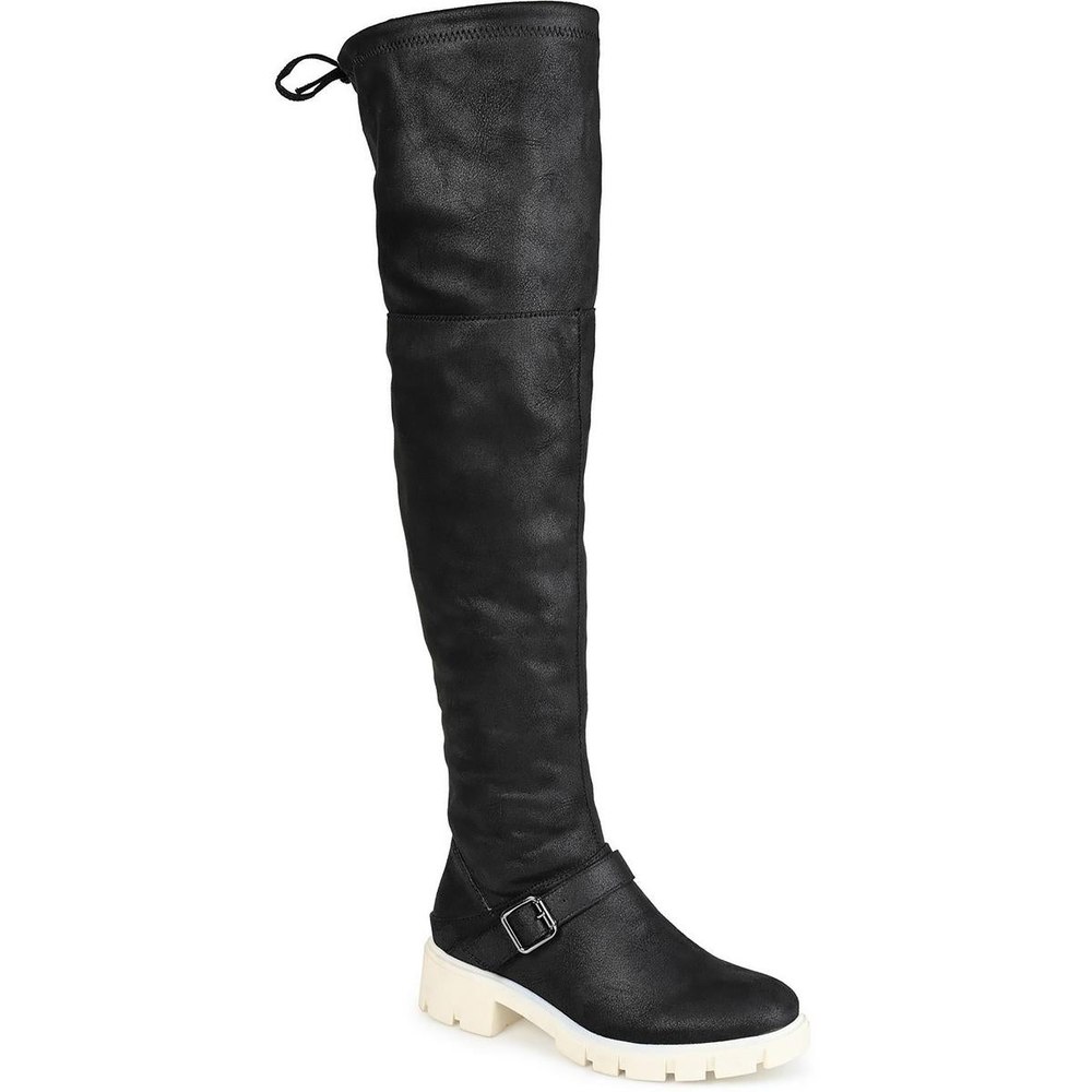 Faux Suede Thigh-High Boots