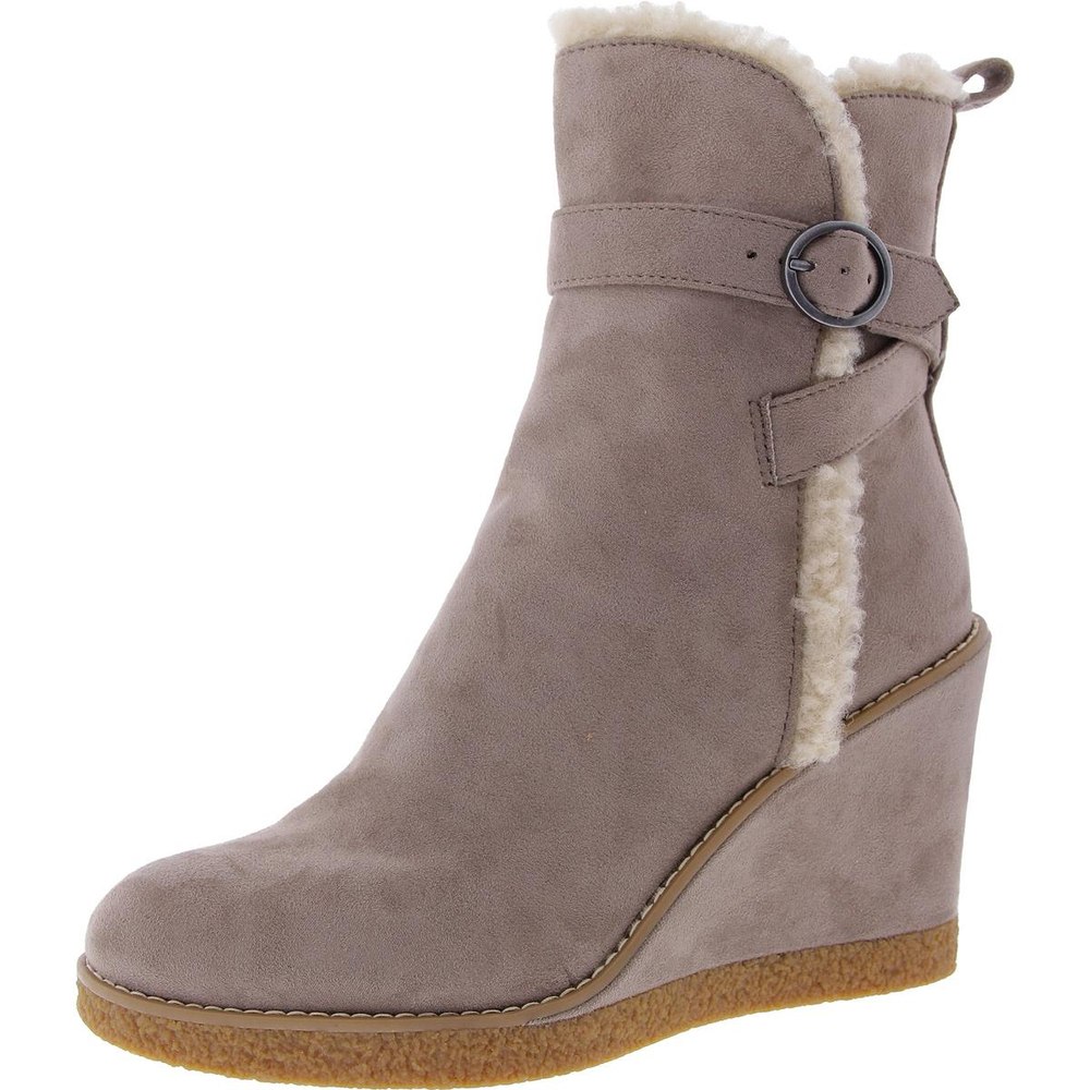 Faux Fur Faux Suede Booties