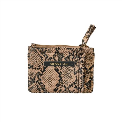 Lennon Vegan Leather Card Wallet In Natural/black