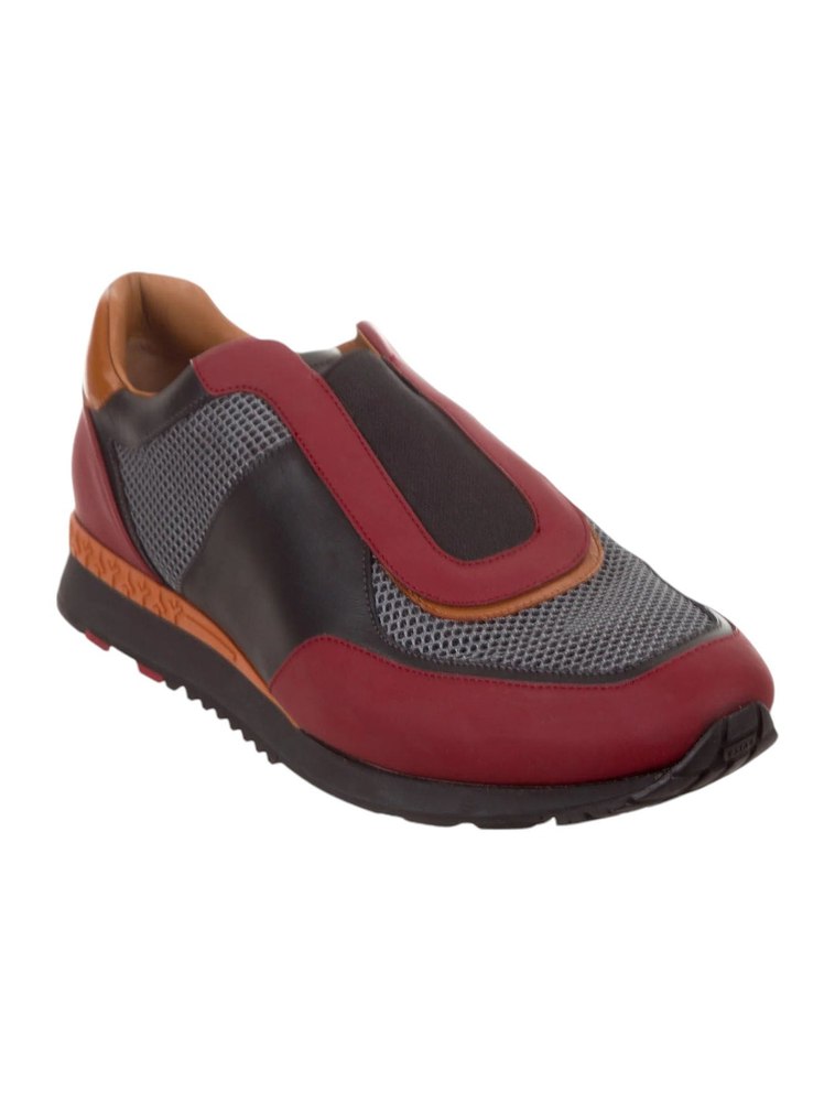 Bally Asmund 6217404 Men’s Red Leather/Fabric Sneakers Size US 5.5