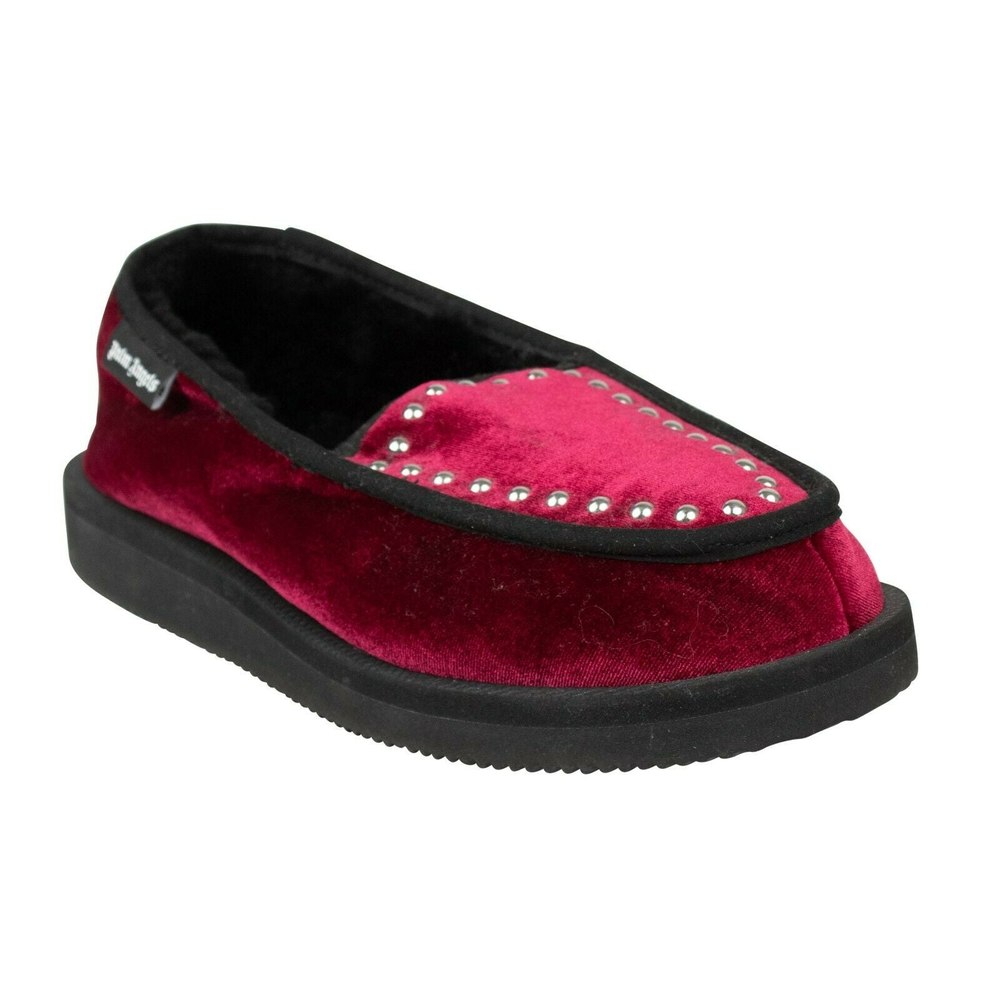 Palm Angels x Suicoke Velvet Studded Slippers – Wine