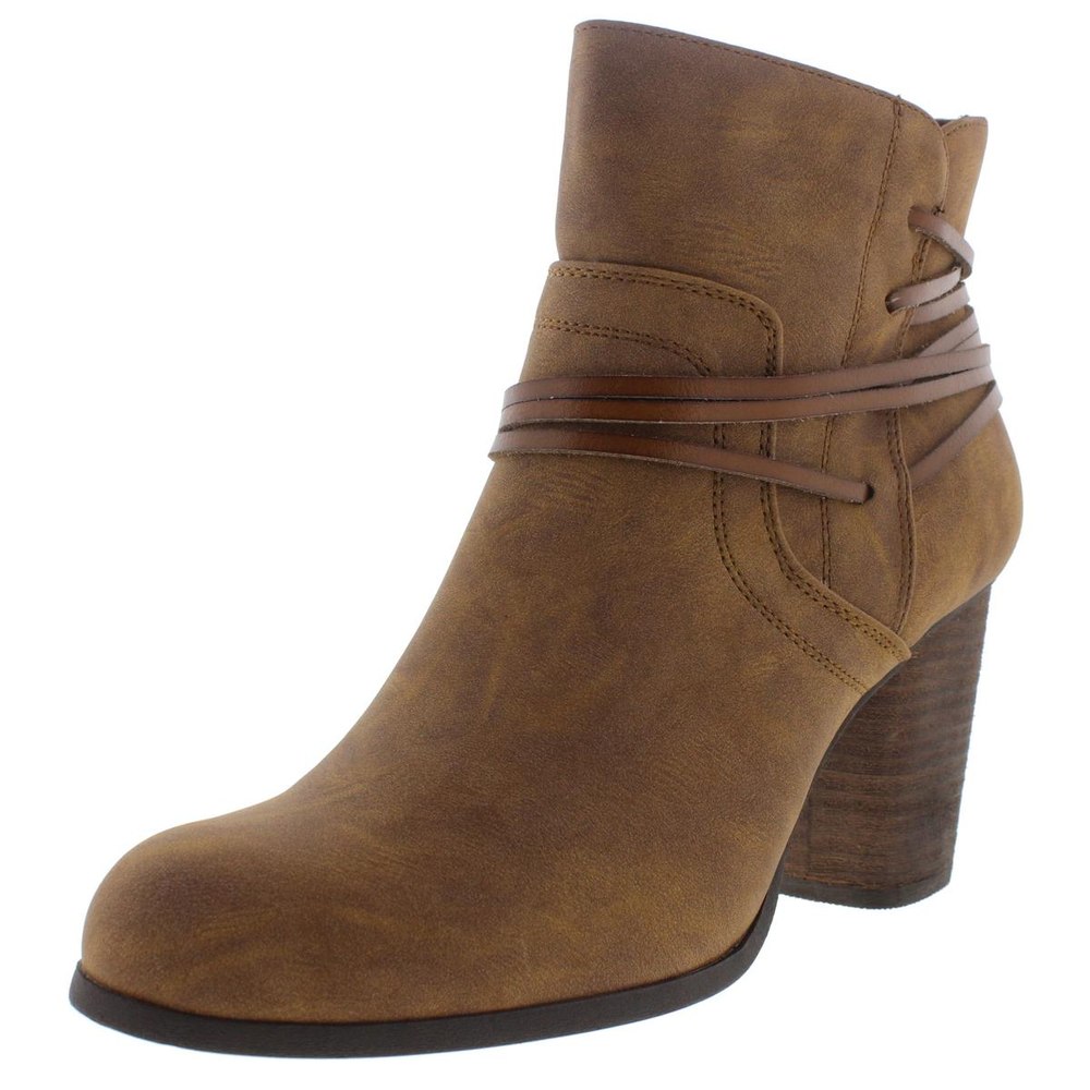 Denice Faux Leather Ankle Boots