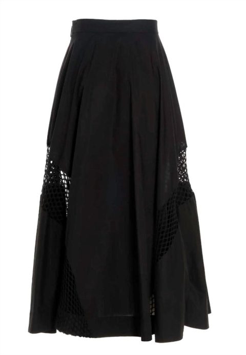 Women’s High-Waist Cut Out-Detailed Maxi Skirt In Black