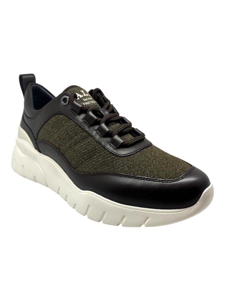Bally Bredley 6239584 Men’s Ebano Leather & Fabric Sneakers Size 7